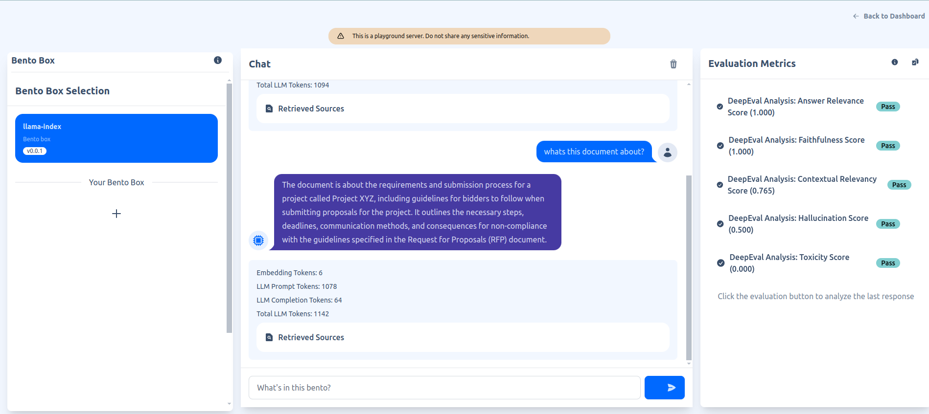 KitchenAI Playground Interface